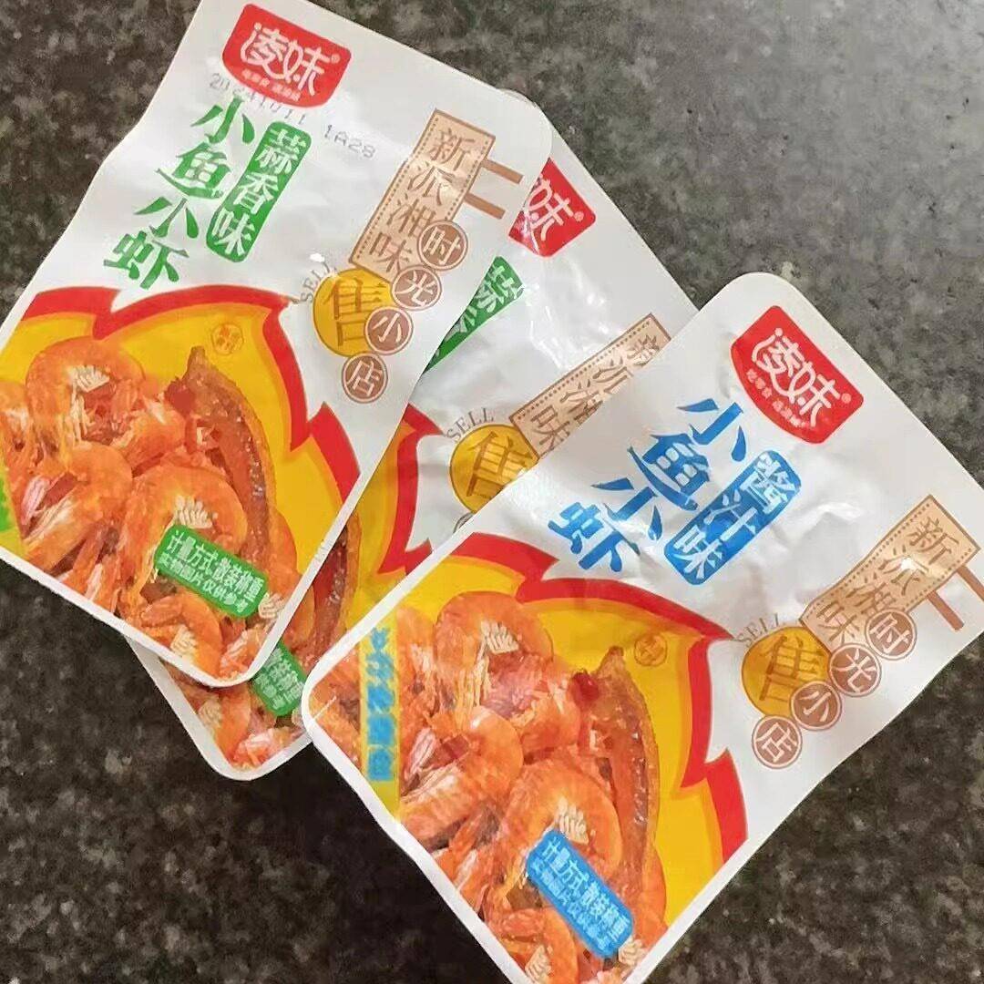 现货凌妹湖南特产香辣小鱼仔小虾米酱汁毛毛鱼即食大学生休闲解馋