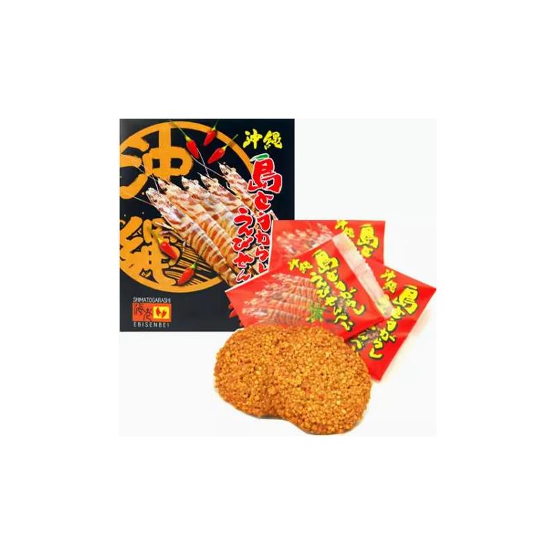 日本冲绳辣味虾饼盒装14枚