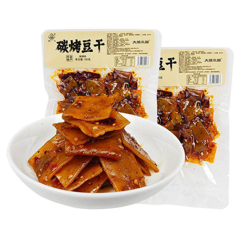 现货川渝特产张飞辣卤豆干冷吃豆干牛皮豆干碳烤豆干四川豆干零食