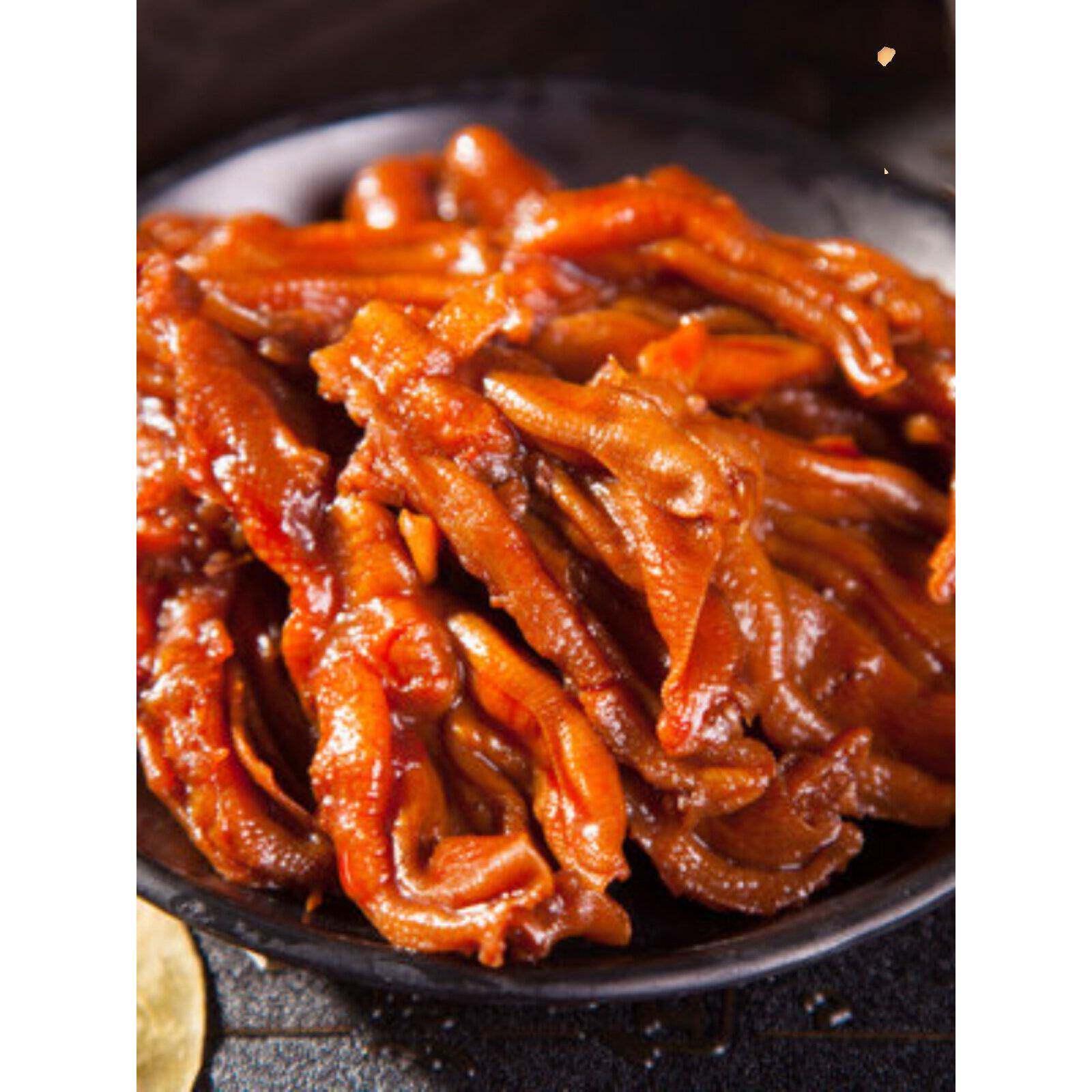 现货久久丫无骨鸭掌网红即食麻辣脱骨鸭爪去骨肉类熟食解馋下酒菜