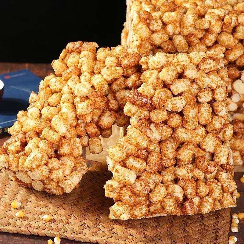 现货红糖酥果玉米蜂蜜米糕粘糕传统米糕8090怀旧经典膨化米花糖小