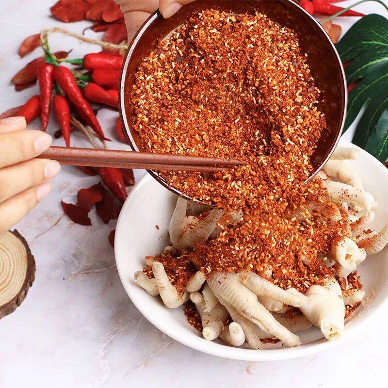 现货麻辣鸡胗佤味鸡脚调味辣椒面佤味鸡爪杂烩苤菜根牛皮鸡胗麻辣