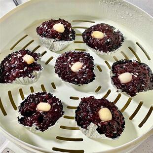 新货黑糯米糕莲子黑米糕酒店速冻点心糕点儿童营养早餐店商用