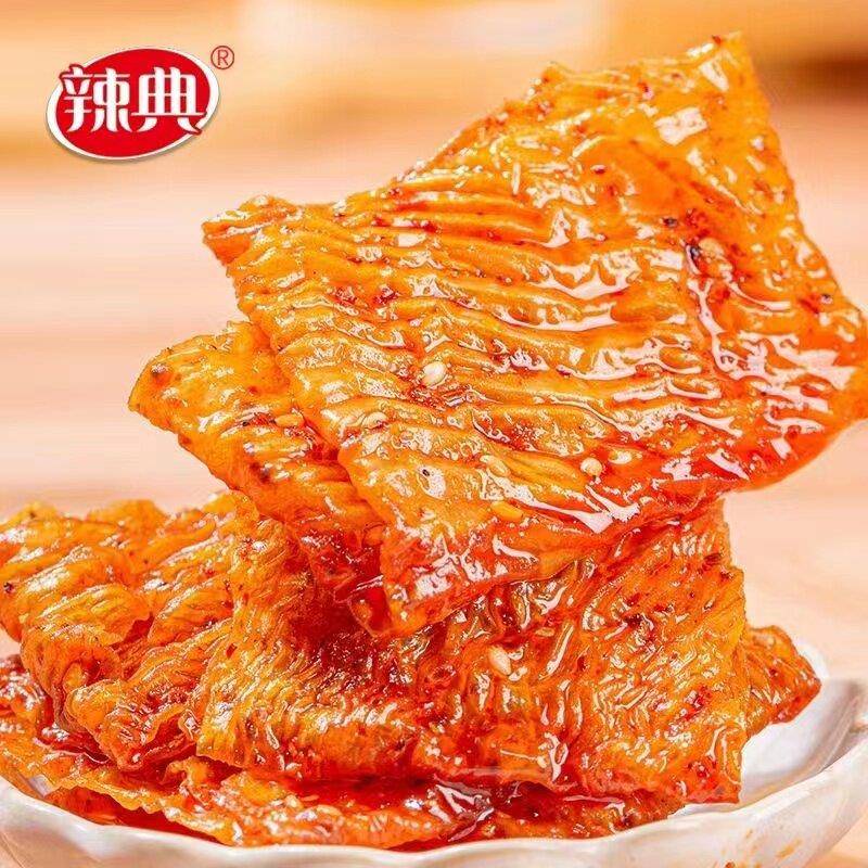 现货辣典萍乡风味豆皮68G香辣豆香味蒜香浓郁味大豆制品豆皮辣条