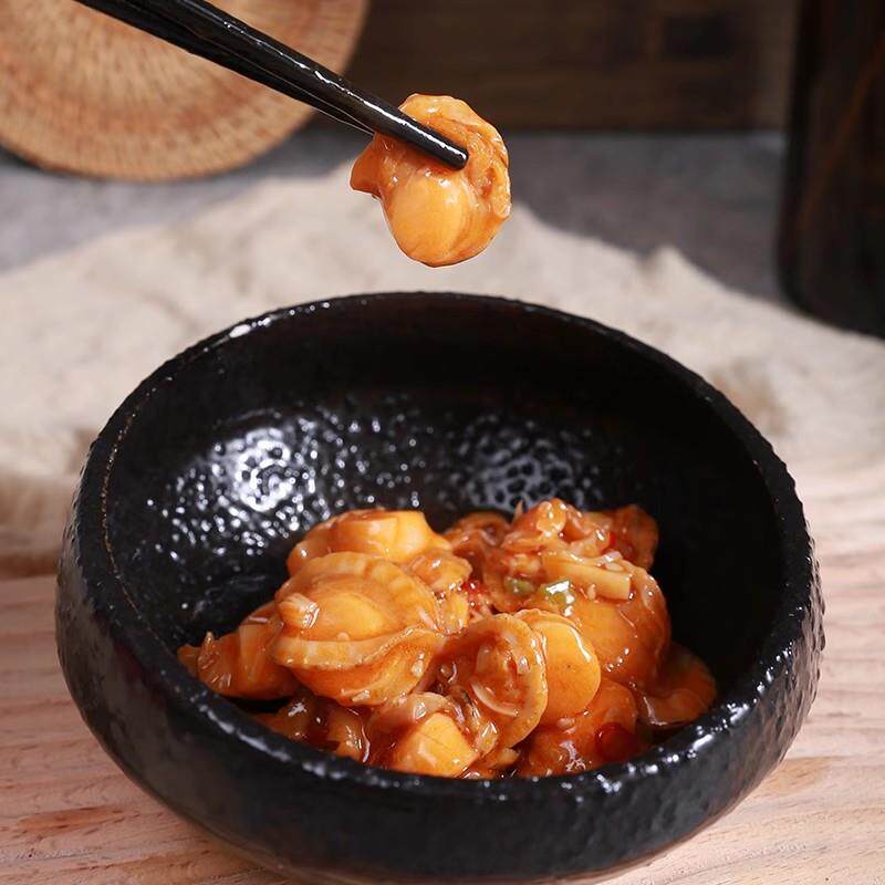 现货洋琪麻辣扇贝500g 日式刺身海鲜调味料理小菜 开胃下酒菜解冻