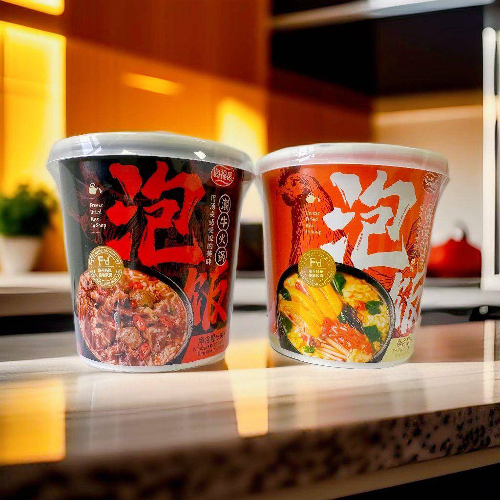 现货海福盛泡饭即食食品米饭免煮快餐拌饭速食自热米饭代餐饭冲泡