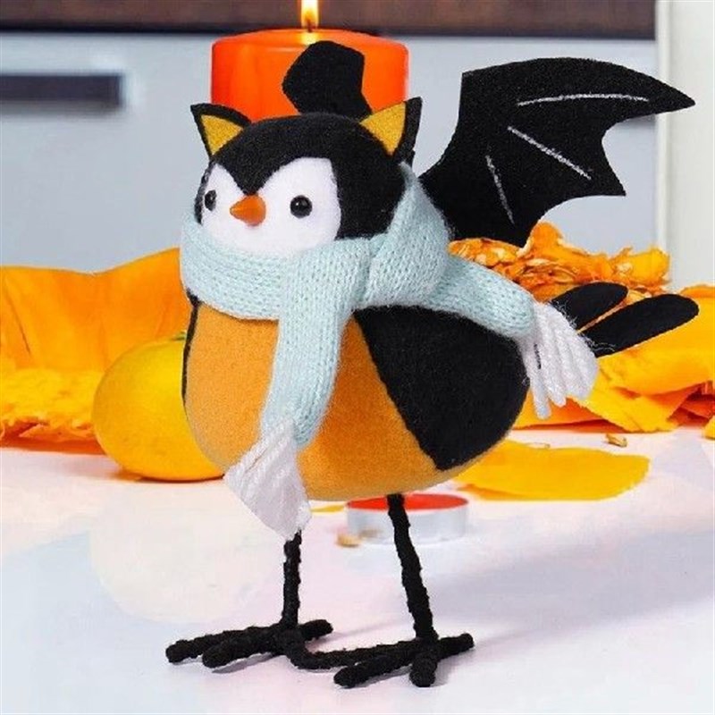 Halloween Standing Bird Statue, Ghost Bird YStatue,
