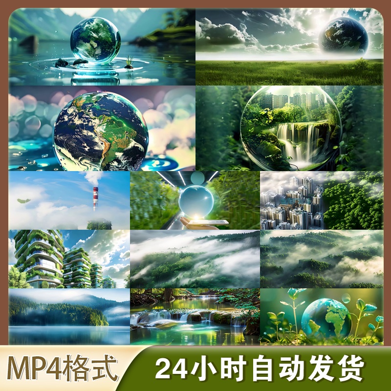 4K高清视频素材绿色地球低碳
