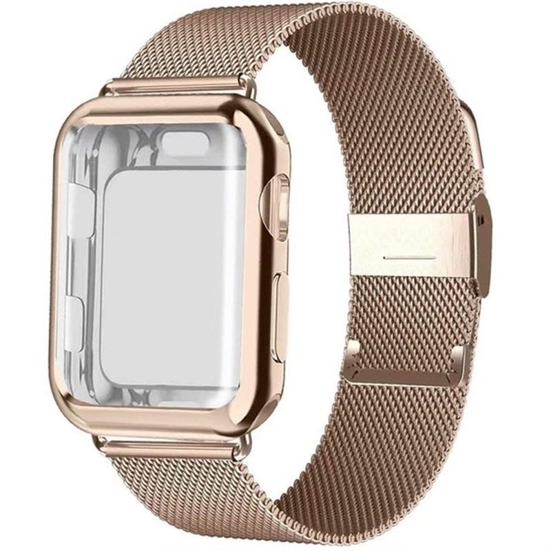 Milanese Lhoop band with case适用Apple Watch987/6/se/5/4/3/2