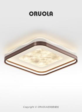 现代极简卧室灯2024新款高级感主卧LED吸顶灯云雾海浪房间灯