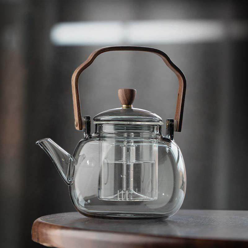 蒸煮两用茶壶老白茶专用煮茶器电陶炉茶炉蒸茶玻璃壶耐高温养生壶