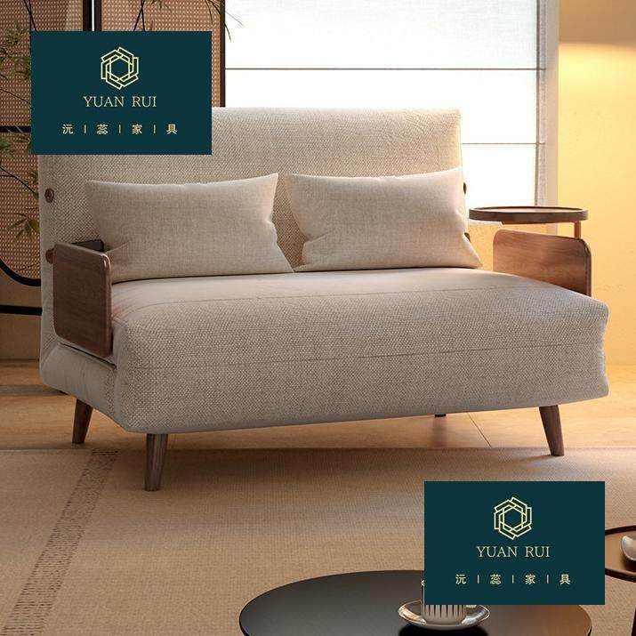 单人多功能伸缩沙发床客厅用日式折叠两用一体小户型沙发金属双人