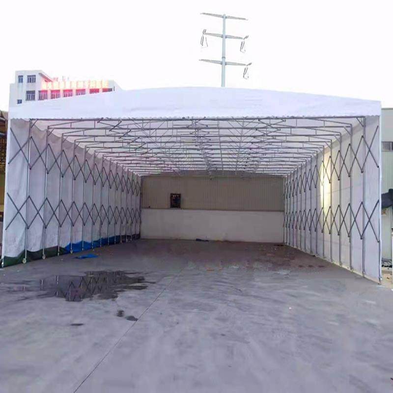 户外大型移动收缩伸缩蓬推拉棚大排档仓库停车雨篷小活动蓬遮阳棚
