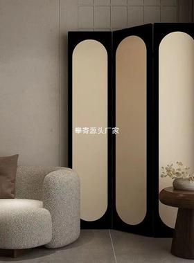 法式屏风隔断客厅折叠移动直播间背景装饰卧室遮挡家用房间遮挡