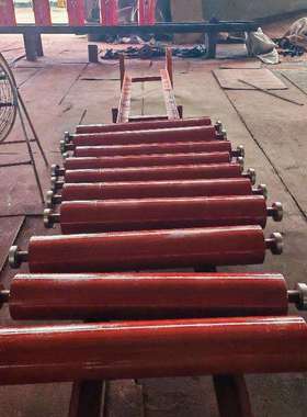 GLD800/5.5s甲带给煤机配件整体通轴不易断159*900重型缓冲托辊