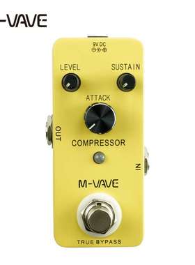 M-VAVE压缩单块效果器 电吉他贝斯压缩限幅迷你COMPRESS