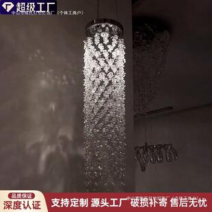 法式轻奢主卧室床头吊灯高级感水晶吊灯简约现代吊线灯入户玄关灯