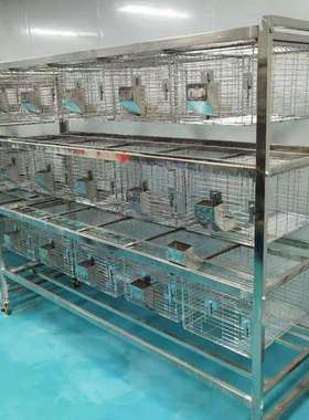 兔笼架子加粗加密热镀锌丝免清粪阶梯式自动兔用草架放草的架子