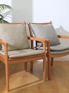 北美黑胡桃木扶手椅北欧简约实木餐椅巴顿休闲椅家用学习靠背椅