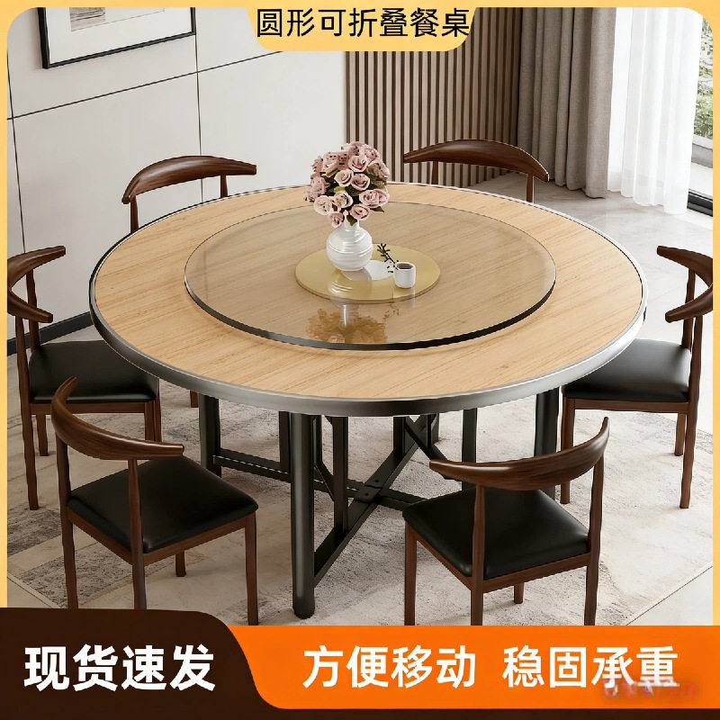 旋转餐桌转盘玻璃钢化茶几转盘餐饮手动转盘圆桌底座防爆桌面小型