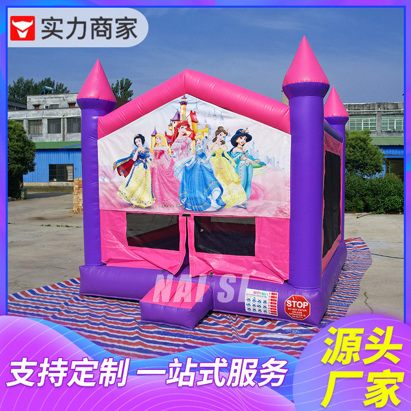 欧美跨境白色充气跳床儿童蹦