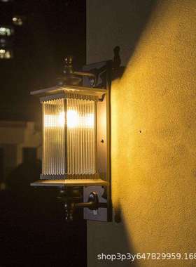 户外壁灯室外防水庭院大门灯花园墙壁灯中式别墅露台LED阳台壁灯