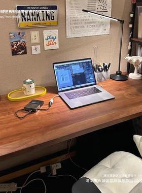 实木大板双人电脑桌台式卧室家用办公桌大长书桌工作台两人电竞桌