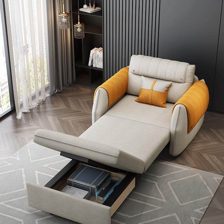 沙发床折叠两用客厅阳台多功能小户型单人位可伸缩带储物款