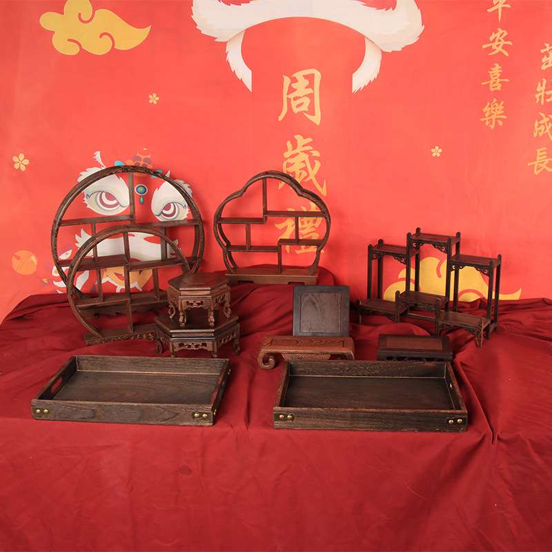 ?中式甜品台摆件展示架订婚婚礼摆台托盘婚庆装饰茶歇