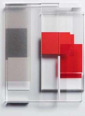 亚克力实物立体画透明几何画客厅亚克力罩立体装裱简约大气装饰画