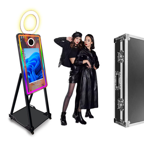 厂家镜子照相亭 mirror photo booth 跨境爆品魔镜拍照机镜面派对