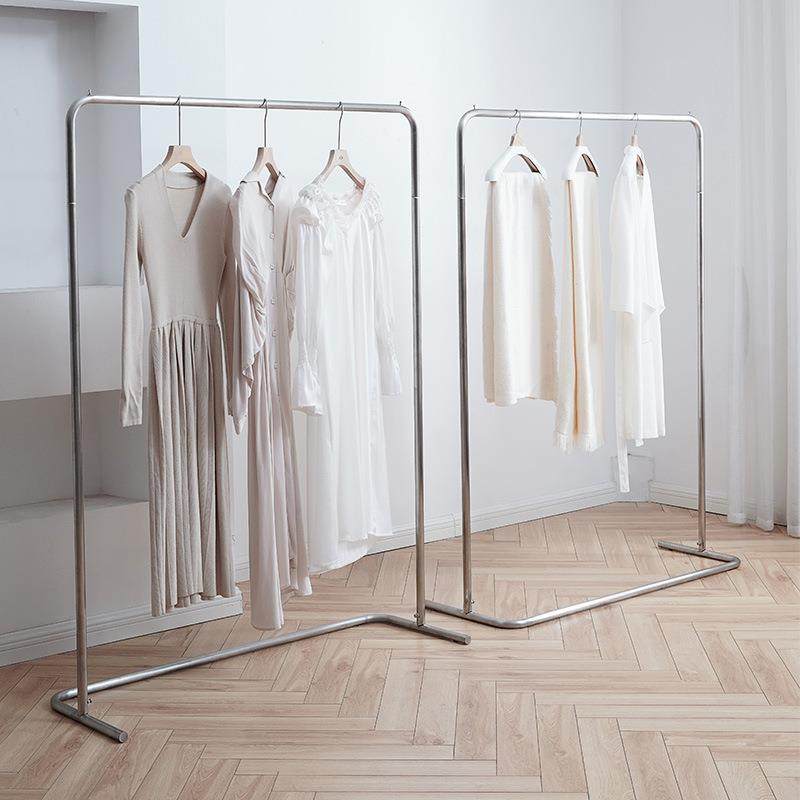 服装店展示架落地式不锈钢陈列女装货架网红中岛童装简易服装架子