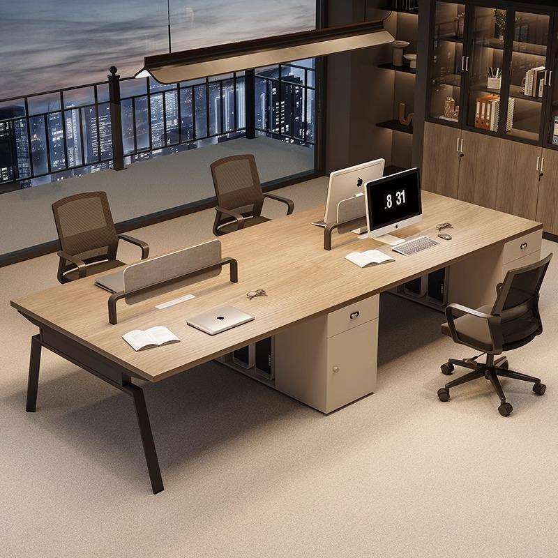 办公桌椅组合简约时尚6人位屏风工位办公桌现代办公室职员办公桌