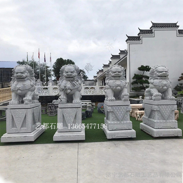 石雕动物 石雕狮子麒麟大象 石雕貔貅 公司大门园林广场石雕动物
