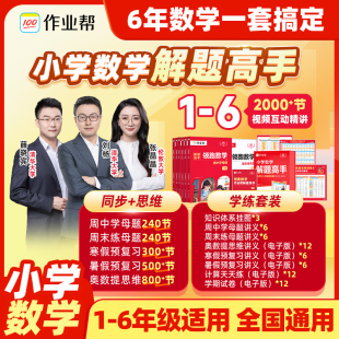 2025新版 作业帮小学数学解题高手领跑数学一年级二年级三年级四年级五年级六年级同步专项训练练习册全套全国通用母题教学名师讲解