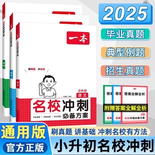 2025一本名校冲刺必备方案语文数学英语六年级小升初总复习人教版小学升初中毕业升学考试系统总复习专项训练考试真题试卷必刷题