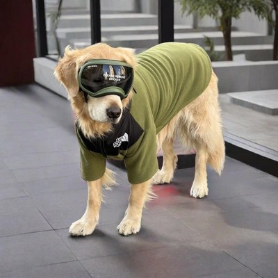 秋冬款狗狗衣服新款保暖帅气金毛拉布拉多边牧拉链款中大型犬衣服