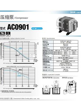 日东工器NITTO KOHKI泵AC0901  230V AC0902 压缩真空泵日本日东