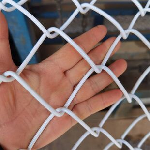 pvc球场围网包塑黑色白色勾花网护栏围栏学校操场隔离花架爬藤网