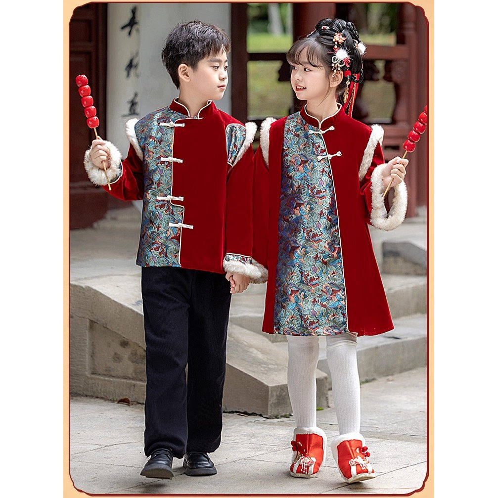 男女童汉服拜年服冬季2025新汉服