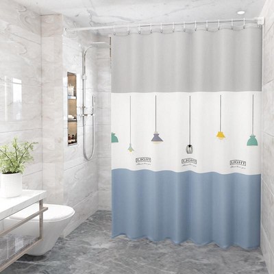 The bathroom shonwer curtain checkered PEVA Environmental