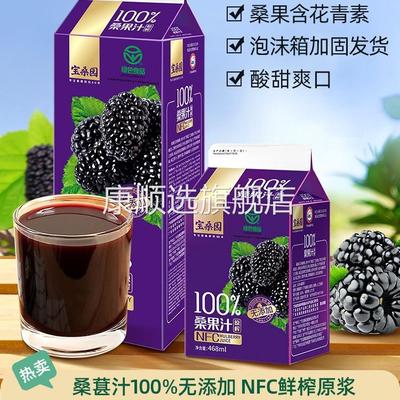 广东农科院 宝桑园桑葚汁100%NFC果汁桑葚原浆果酱946ml*12瓶整箱