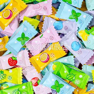 维C薄荷糖无蔗糖接吻糖零食清新口气润喉糖散装 清凉糖果