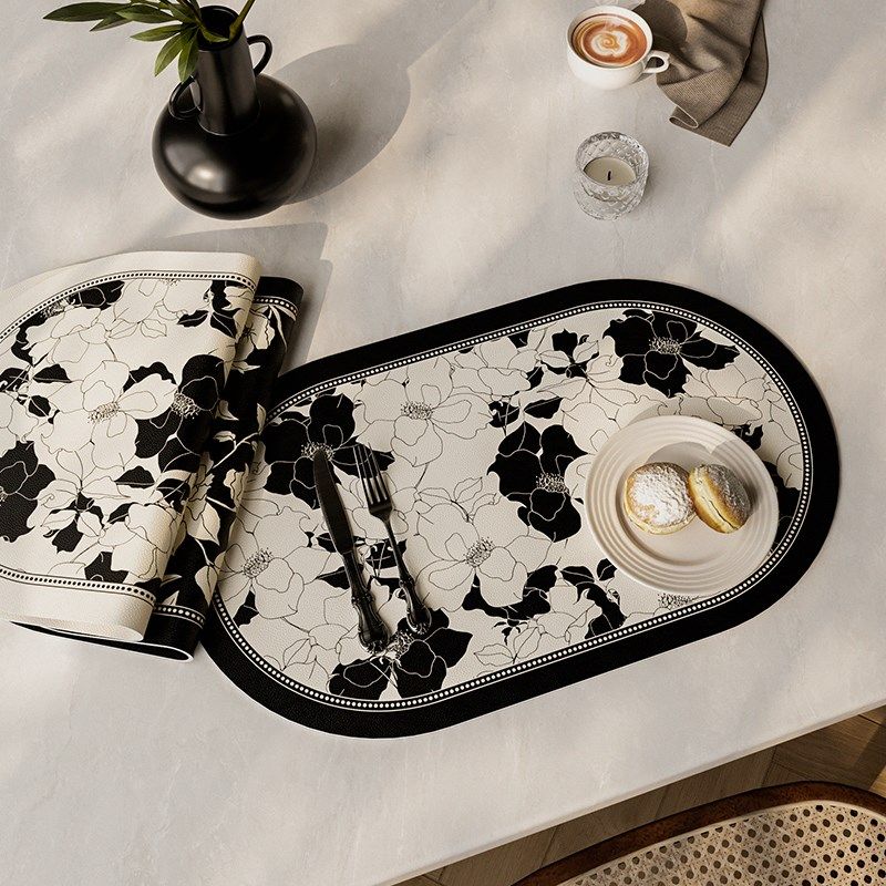 玛格丽特复古皮革餐垫法式防水油免洗隔热桌垫级感西餐垫防滑垫,居家布艺,餐垫,淘宝优惠券,粉丝福利购,淘宝优惠卷