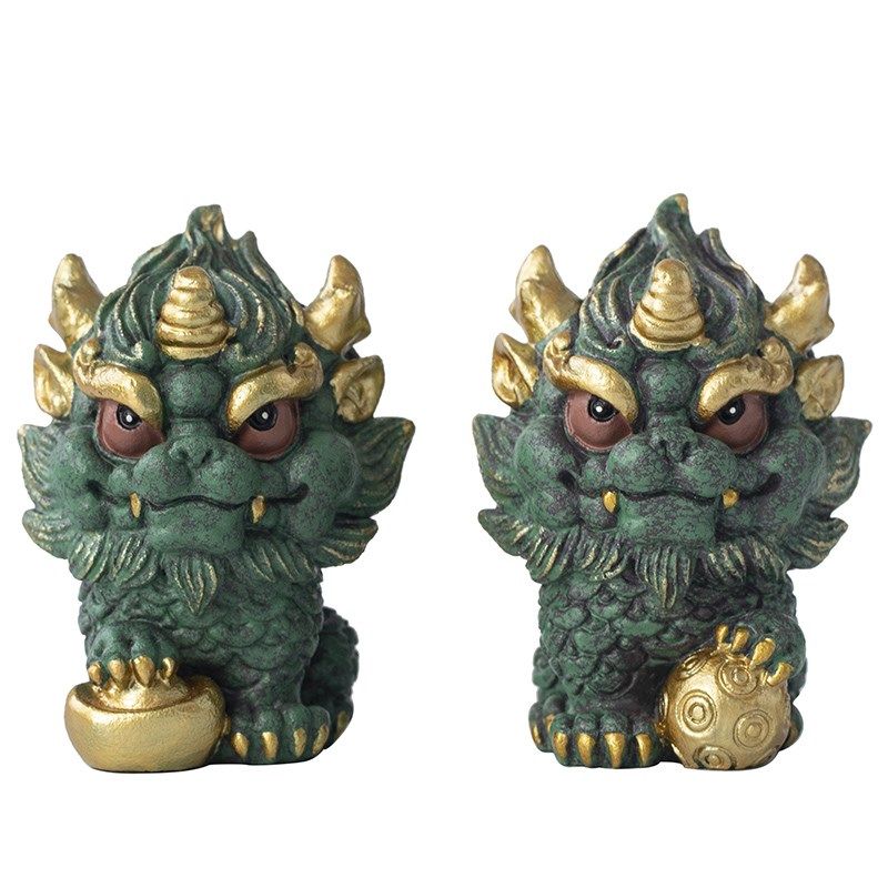 新国风青砂石麒麟一对家居桌面茶桌装饰品工艺品造景,家居饰品,装饰摆件,淘宝优惠券,粉丝福利购,淘宝优惠卷