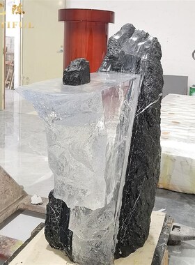 高端假山树脂艺术定制大堂别墅山形大雕塑工