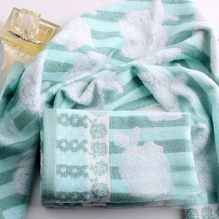 竹海一品 竹纤维毛巾玫瑰(无捻)毛巾 柔软舒适吸水抗菌洗脸面巾