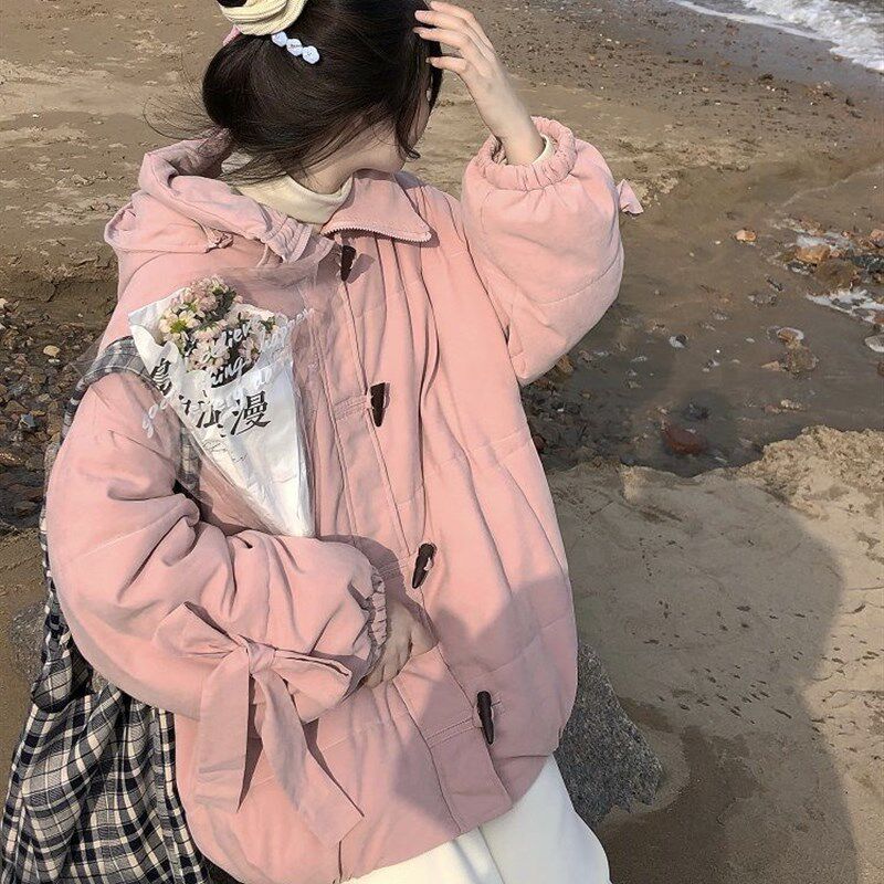 奶fufu棉衣棉服女新款冬季加厚C保暖甜妹小个子羽绒面包服闺蜜外