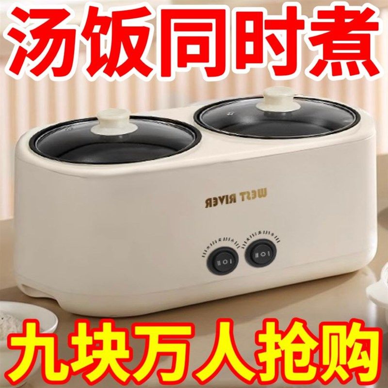 德国双胆电饭煲全自动多功能电饭锅鸳鸯电热火锅蒸煮智能预约保温