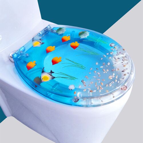 马桶盖 UVO型家用通用老式抽水树脂马桶圈加厚可T爱坐便盖厕所配